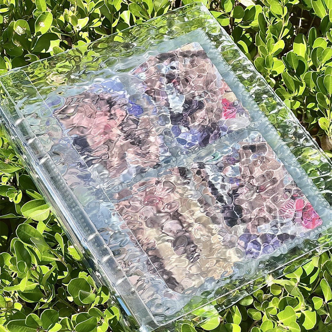K-pop A5 Photocard Binder – Water Ripple Acrylic 4 Pocket Card Holder Album for Idol Collections