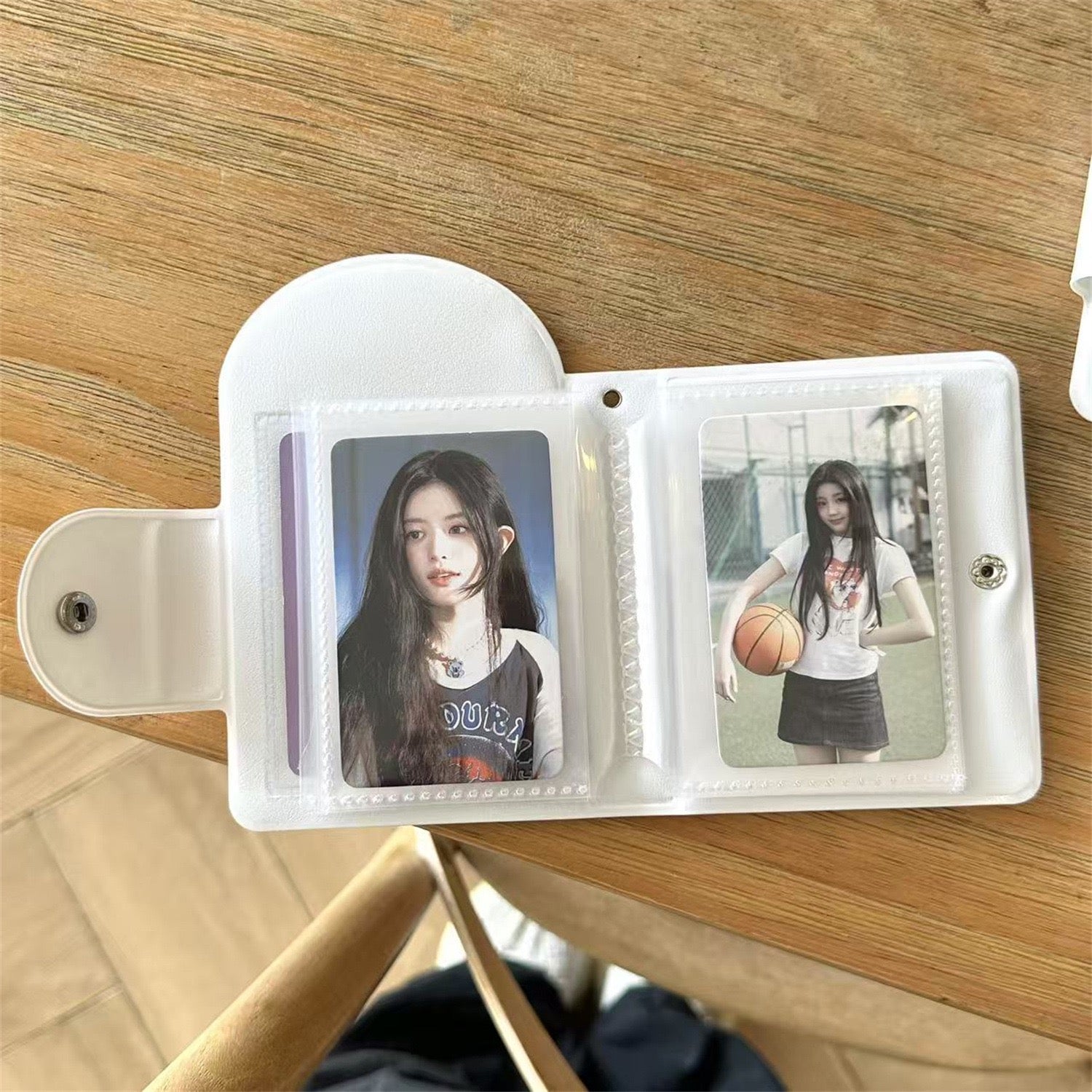 Pink Aesthetic Heart Wings Photocard Binder – 3-Inch 1-Pocket Instax & Kpop Idol Card Album